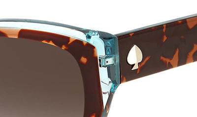 Kate Spade Yolanda 51mm Polarized Gradient Cat Eye Sunglasses In Havana / Brown Polar