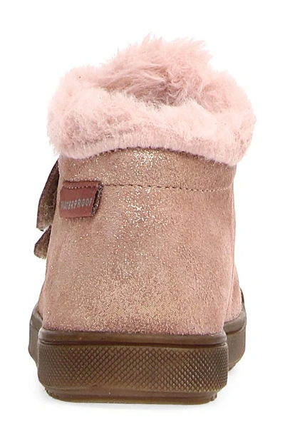 Naturino Dellen Glitter Faux Fur Lined Bootie In Rose