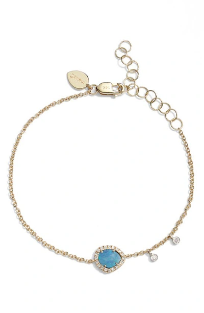 Shop Meira T Opal & Diamond Bracelet In Blue