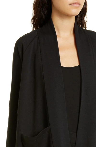 Shop Eileen Fisher Raglan Sleeve Organic Cotton Jacket In Black