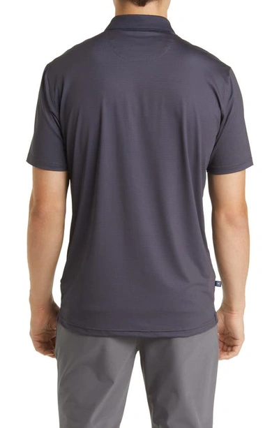 Shop Mizzen + Main Versa Performance Golf Polo In Charcoal Texture Print With Ct