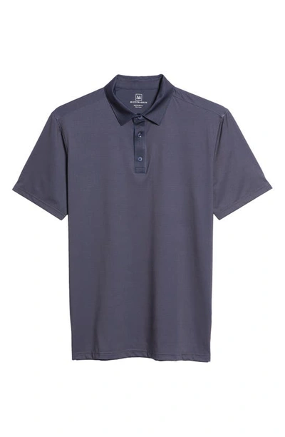Shop Mizzen + Main Versa Performance Golf Polo In Charcoal Texture Print With Ct