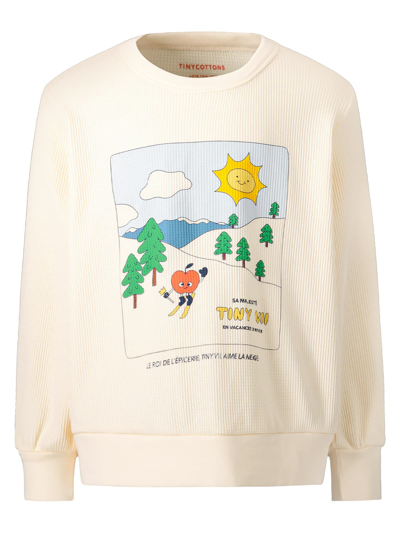 Shop Tinycottons Kids Offwhite Sweatshirt