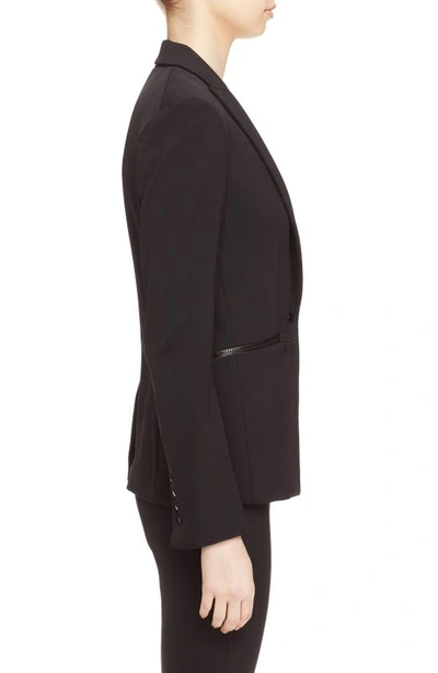 Veronica Beard Zip Pocket Single-breasted Blazer In Black