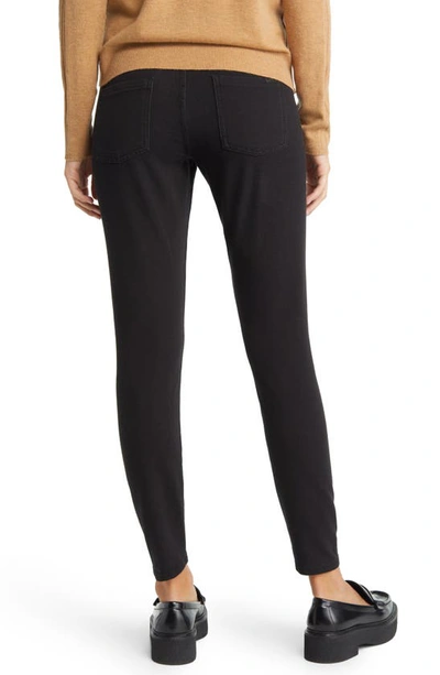 Hue Game Changing High Rise Skinny Denim Leggings In Black Wash