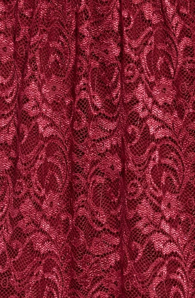 Shop Blush By Us Angels Kids' Puff Sleeve Lace Dress In Burgundy