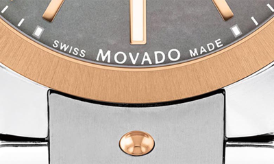 Shop Movado Se Bracelet Watch, 32mm In Grey Mop