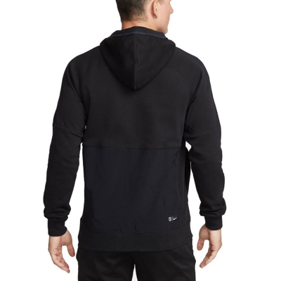 Shop Nike Navy Paris Saint-germain Travel Pullover Hoodie In Black