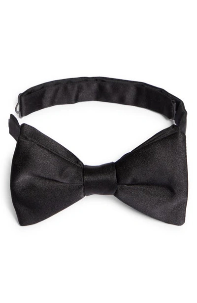 Shop Zegna Silk Bow Tie In Black