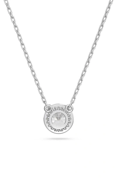 Swarovski Una Pave Pendant Necklace, 15-17 In Silver