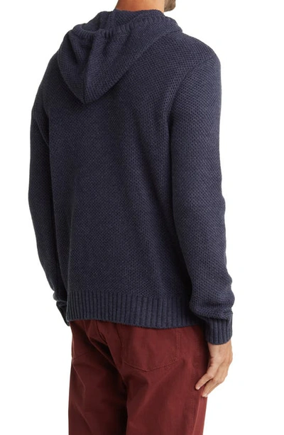Union Textured Knit Hoodie In Nocturne H