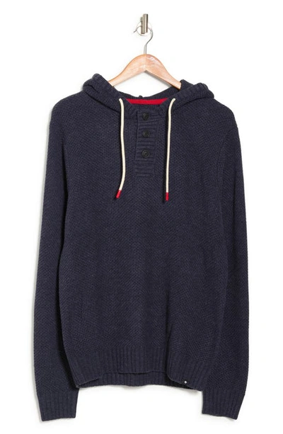 Union Textured Knit Hoodie In Nocturne H