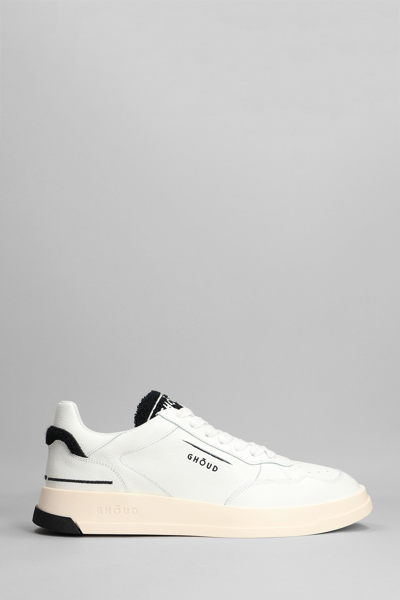 Shop Ghoud Tweener Sneakers In White Leather And Fabric