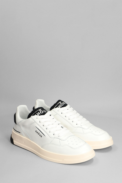 Shop Ghoud Tweener Sneakers In White Leather And Fabric