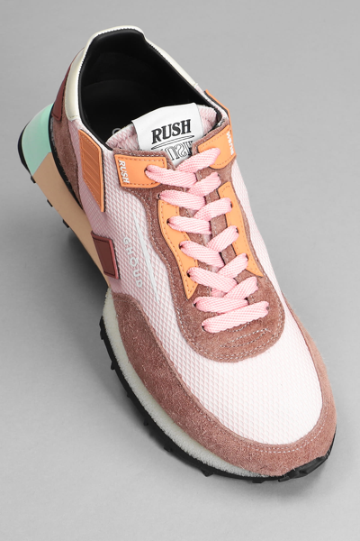 Shop Ghoud Rush G Sneakers In Rose-pink Suede And Fabric
