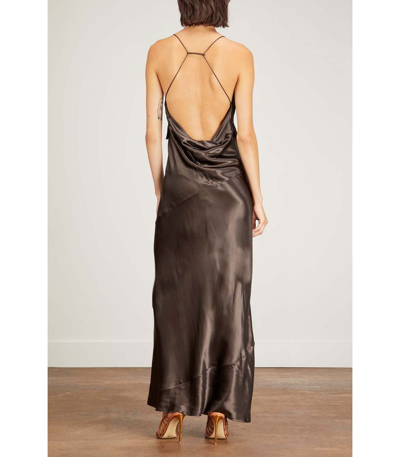 Shop Khaite Nirva Dress In Dark Brown