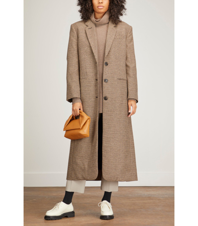 Shop By Malene Birger Rosennan Coat In Houndstooth In Brown