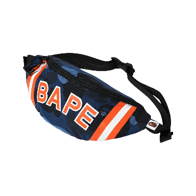 Pre-owned Bape Color Camo Waist Bag 'navy' In Blue