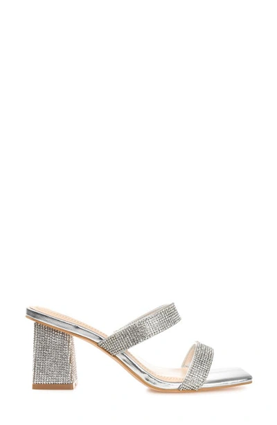 Journee Collection Women's Shandee Slide Dress Sandals Women's Shoes In Silver