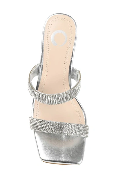 Journee Collection Women's Shandee Slide Dress Sandals Women's Shoes In Silver
