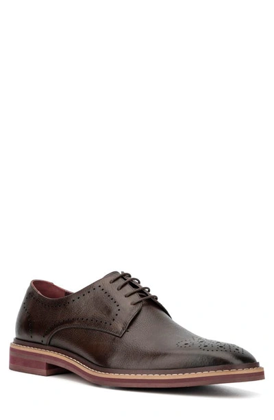 Shop Vintage Foundry Smith Brogue Leather Derby In Brown