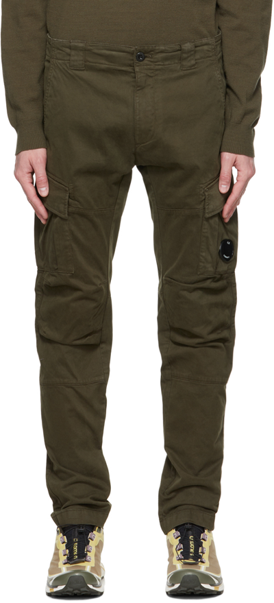 Shop C.p. Company Green Ergonomic-fit Cargo Pants In 683 Ivy Green