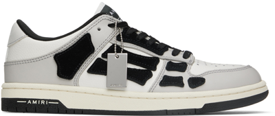 Shop Amiri Gray Skel Top Sneakers In Grey-smooth/pebbled