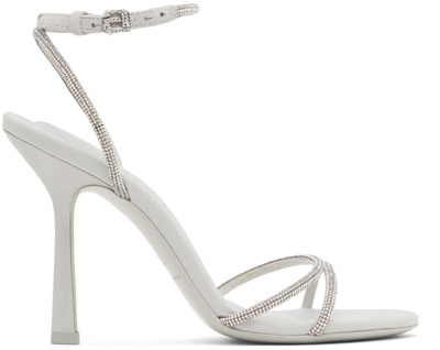 Shop Alexander Wang Gray Dahlia 105 Heeled Sandals In 041 Alloy