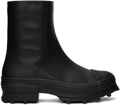 Shop Camperlab Black Calfskin Traktori Ankle Boots In 001 Black