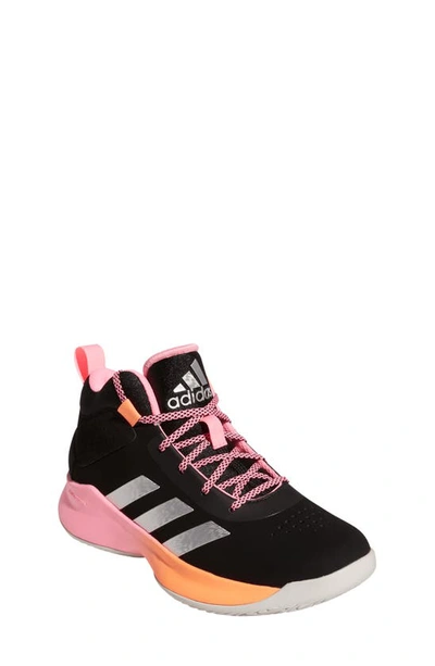 Adidas Originals Kids' Cross Em Up 5 High Top Sneaker In Black/ Silver  Metallic/ Pink | ModeSens