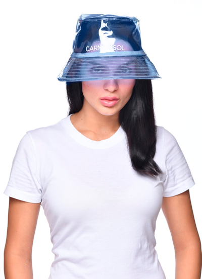Shop Carmen Sol Raquel Jelly Bucket Hat In Baby Blue