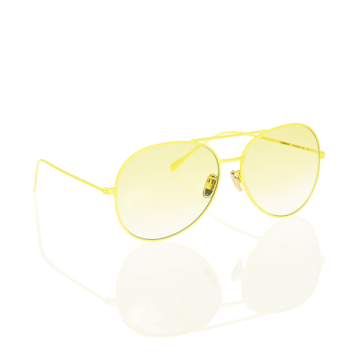 Shop Carmen Sol Yellow Aviator Sunglasses