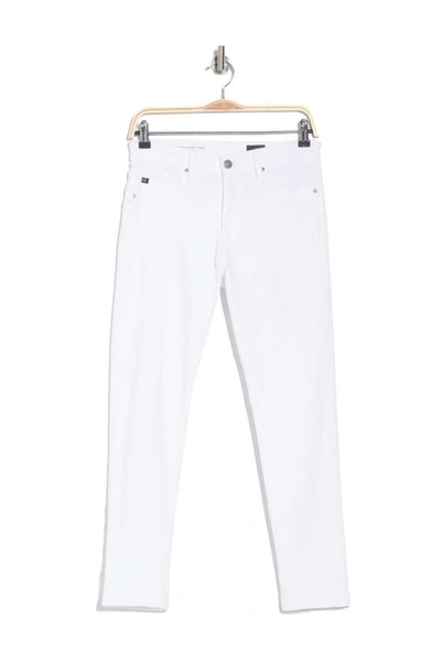 Shop Ag The Farrah High Waist Ankle Skinny Jeans In White