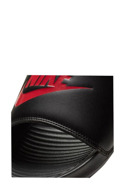 Shop Nike Victori One Sport Slide In Black/ University Red/ Black