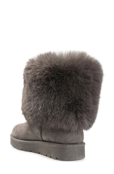 Journee Collection Shanay Tru Comfort Faux Fur Boot In Grey