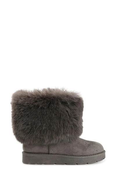 Journee Collection Shanay Tru Comfort Faux Fur Boot In Grey