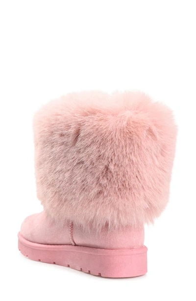 Journee Collection Shanay Tru Comfort Faux Fur Boot In Pink
