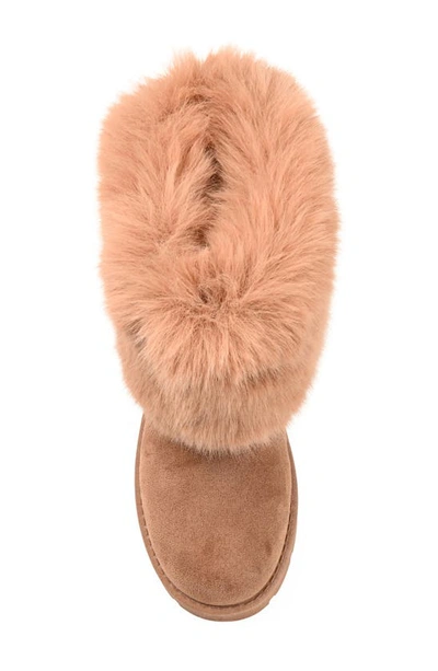 Journee Collection Shanay Tru Comfort Faux Fur Boot In Tan