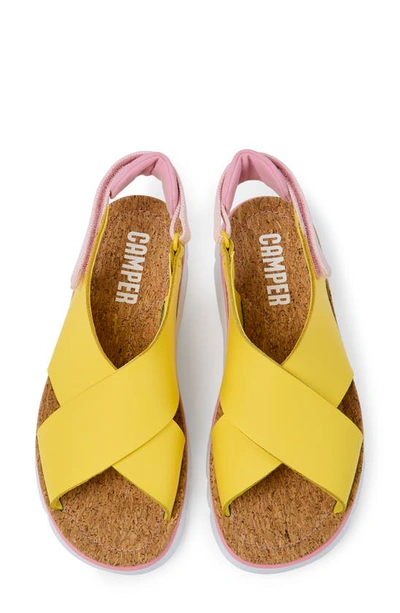 Shop Camper Oruga Slingback Sandal In Bright Yellow