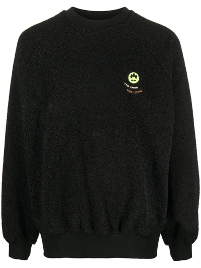 Shop Barrow Logo Embroidery Sweatshirt In Nero