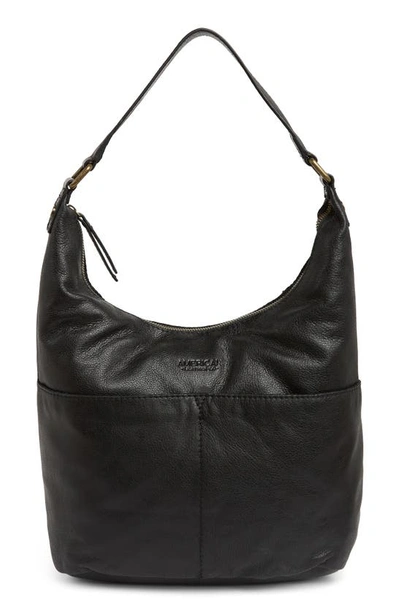 Shop American Leather Co. Carrie Hobo Bag In Black