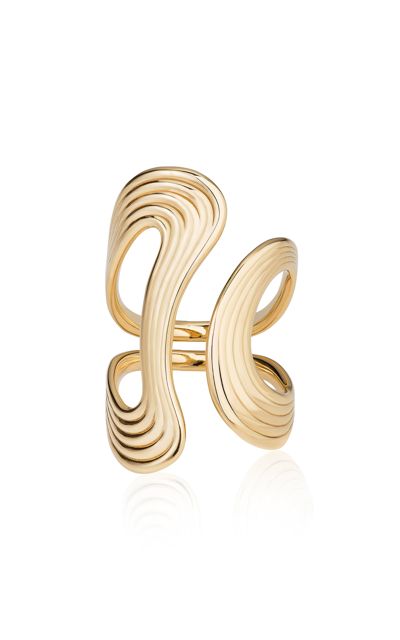 Shop Fernando Jorge Women's 18k Yellow Gold Stream Lines Ring