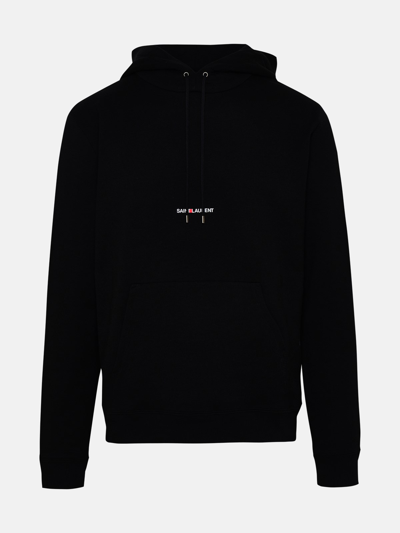 Shop Saint Laurent Black Cotton Sweatshirt