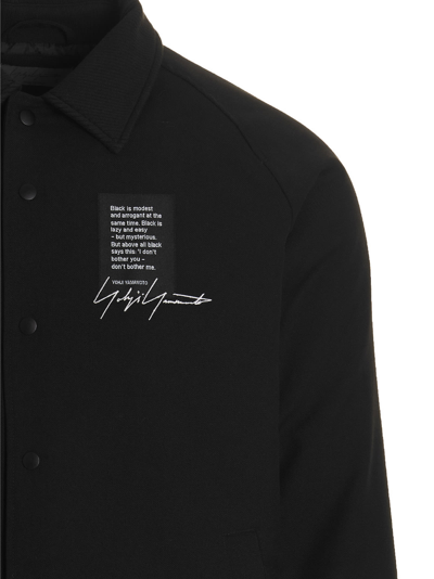 Shop Yohji Yamamoto Wcoach Jacket In Black