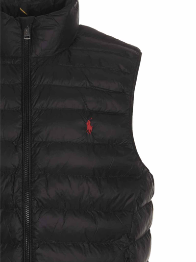 Polo Ralph Lauren Player Logo Recycled Nylon Puffer Vest In Black | ModeSens