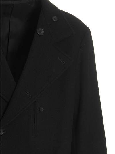 Shop Yohji Yamamoto Old Tiger Leaves A Dream Coat In Black