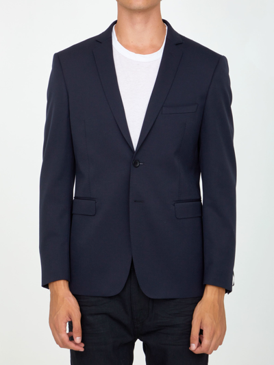 Tonello Blue Wool Jacket In Blue