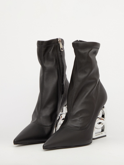 Shop Dolce & Gabbana Dg Pop Ankle Boots In Black