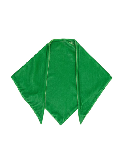 Shop Emporio Armani Lady Woven Triangle Onxy In Green