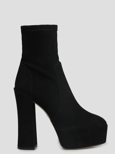 Shop Stuart Weitzman Skyhigh Platform Bootie In Black